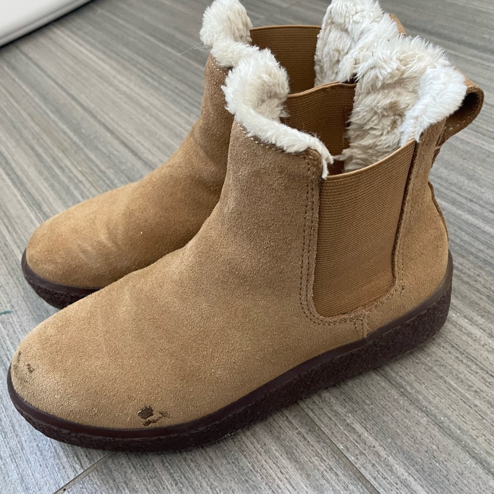 Madewell Toasty Chelsea tan boots size 6
